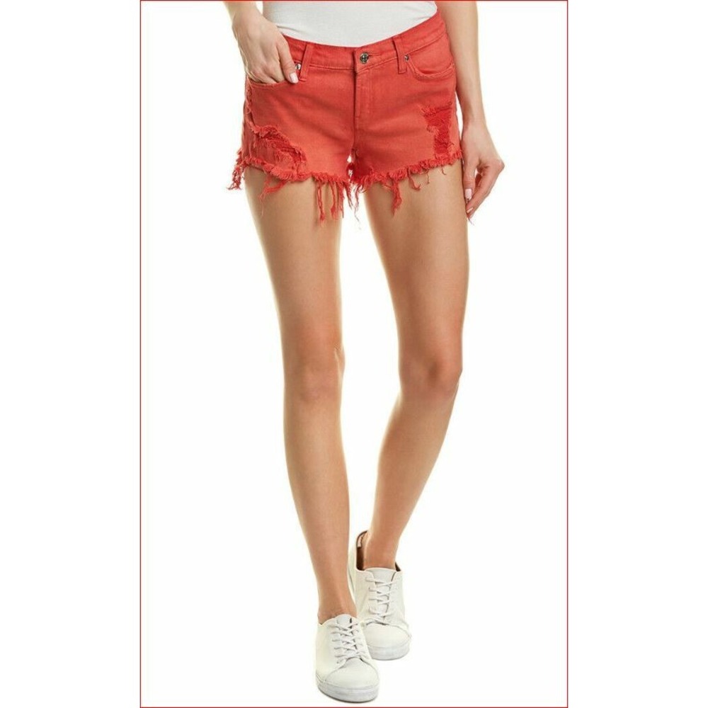 Hudson women Kenzie cut off shorts WR699DWM red sz 31 MSRP $145